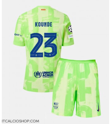 Barcelona Jules Kounde #23 Terza Maglia Bambino 2024-25 Manica Corta (+ Pantaloni corti)